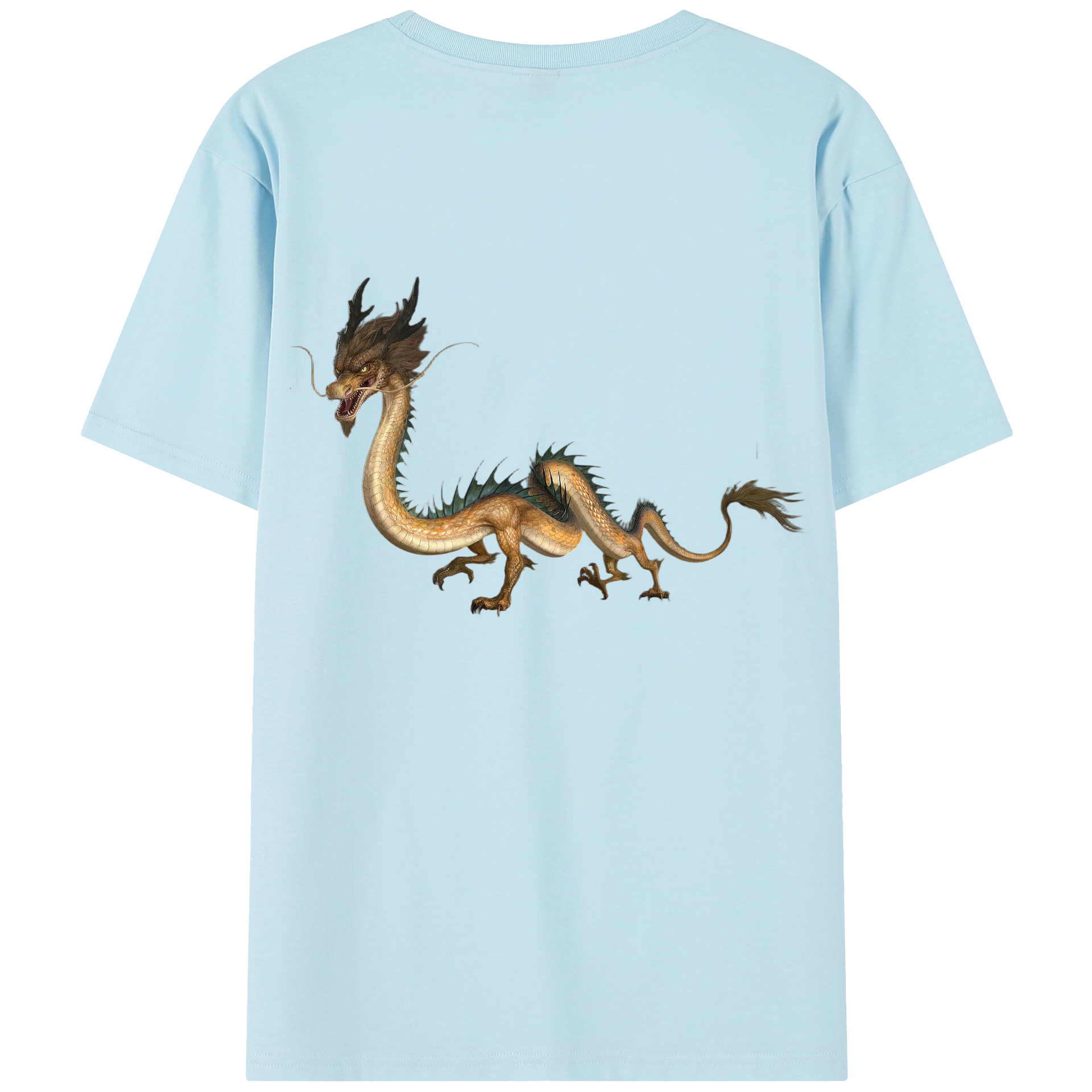 （画像用） Ne Zha 2 ナタ 魔童の大暴れ 綿100％半袖Tシャツ（背面プリント）